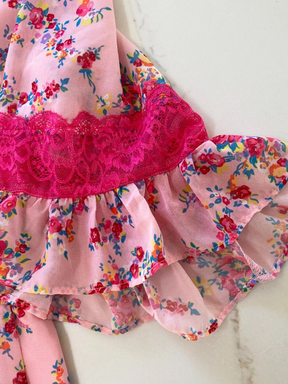 Betsey Johnson Bush Gardens Print Georgette Dress Size XXL NWT - Picture 6 of 15
